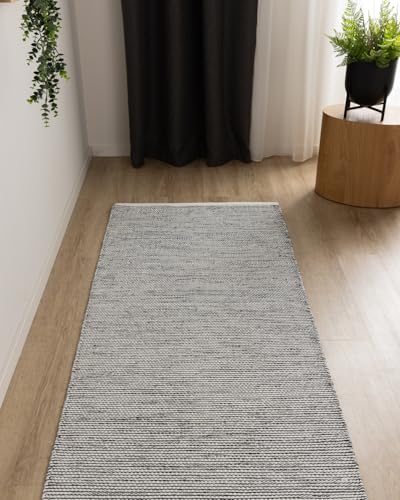 Interiyou handgewebter Baumwollteppich Riga - 80x250 cm Beige/Schwarz - Handwebteppich für Wohnzimmer, Schlafzimmer - 100% Handarbeit Naturfaser Teppich Flachgewebe Interiyou handgewebter Baumwollteppich Riga - 80x250 cm Beige/Schwarz - Handwebteppich für Wohnzimmer, Schlafzimmer - 100% Handarbeit Naturfaser Teppich Flachgewebe von Interiyou