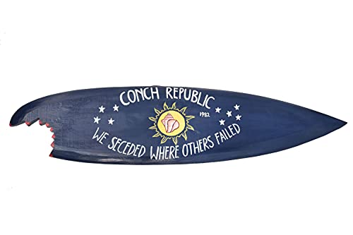 Deko Surfboard 100cm Conch Republic Key West Dekoration zum Aufhängen Lounge Style Restaurant Surfbrett von Interlifestyle