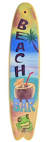 Interlifestyle Surfboard 100cm Strand Beach Bar Surfbrett Dekoration zum Aufhängen mit Frosch Motiv von Interlifestyle