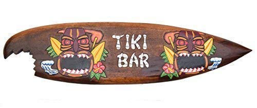 Interlifestyle Surfboard 100cm Tiki Bar Dekoration zum Aufh?ngen Lounge Style von Interlifestyle