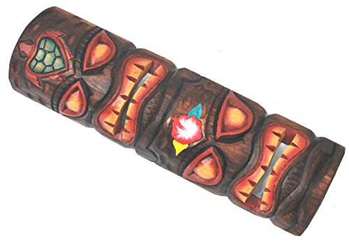 Interlifestyle Tiki Wandmaske 50cm im Totem Look Holzmaske Hawaii Maui Maske Osterinsel Kauai von Interlifestyle