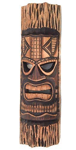 Interlifestyle Tiki Wandmaske aus Holz in 50cm Länge Kauai Hawaii Deko Wandmaske von Interlifestyle