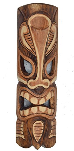 Interlifestyle Wandmaske aus Holz in 50cm Länge im Tiki Hawaii Style Deko Maske von Interlifestyle
