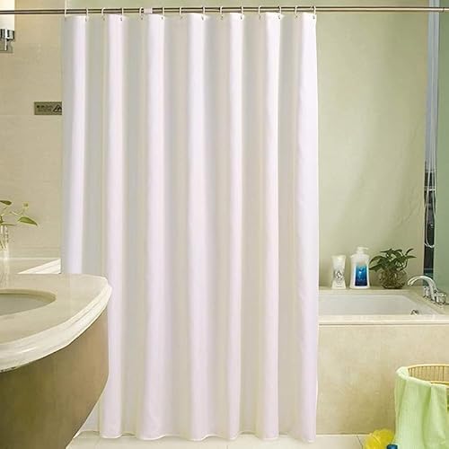 180 x 220cm Duschvorhang Anti-Schimmel Wasserdicht Badvorhang Duschvorhänge mit 12 Duschvorhangringe für Badezimmer (Weiß, 180 x 220cm) von harupink
