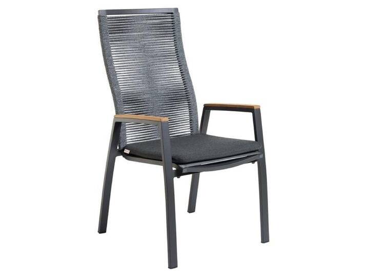 Interliving 7011 Gartensessel Aluminium mit Sitzkissen Dunkelgrau von Interliving