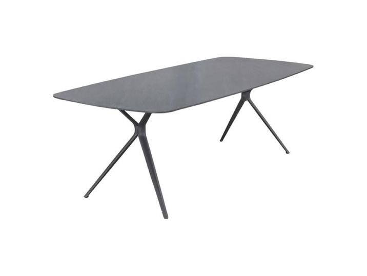 Interliving 7012 Gartentisch 220x100cm Aluminium/Sinterstein Dunkelgrau von Interliving