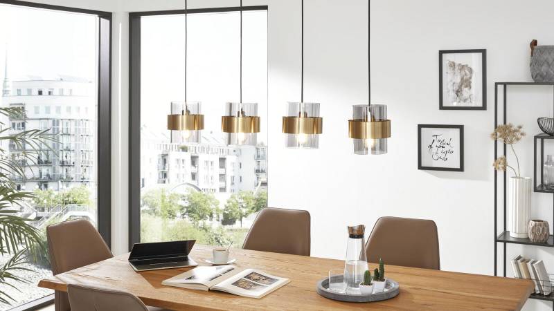 Interliving Hängeleuchte IL-9333 in schwarz matt/messingfarben Interliving Hängeleuchte IL-9333 in schwarz matt/messingfarben von Interliving