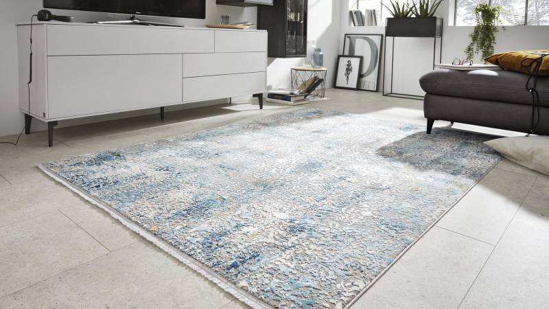 Interliving Webteppich L-8700 ca. 140 x 200 cm in grau-blau von Interliving