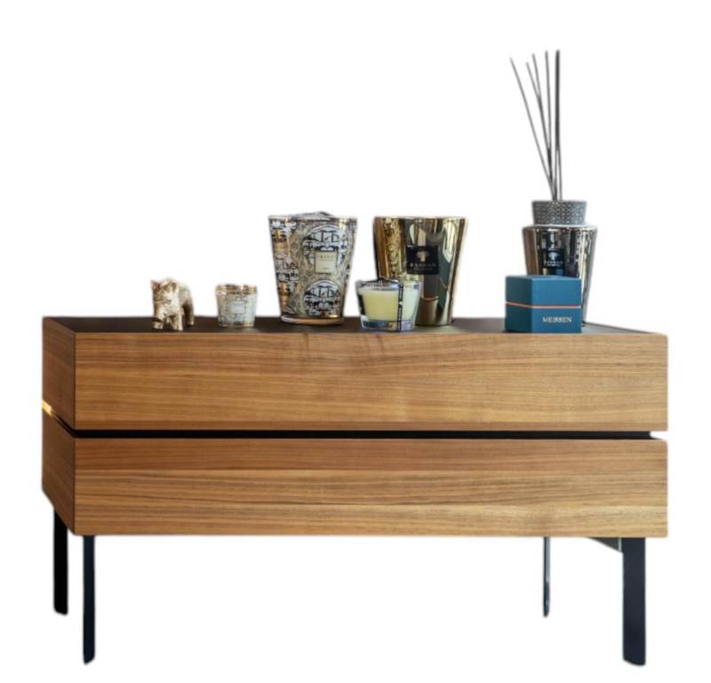 Sideboard Just Cube Bold Nussbaum Canela Geölt E76 Abdeckplatte Mattglas von Interlübke