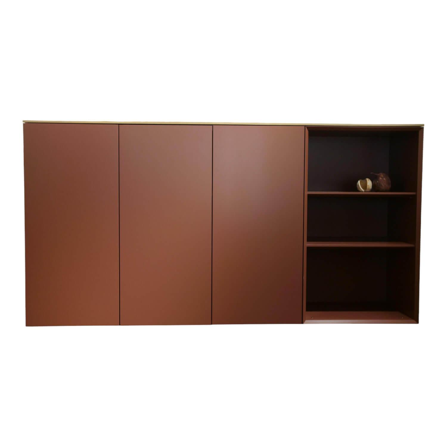 Sideboard Change Lack M42 Braun Abdeckplatte Eiche Natur D70 von Interlübke