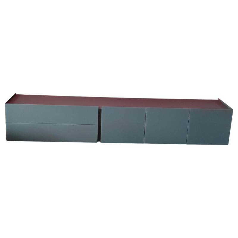 Sideboard Jorel Lack Bahia M81 Matt Grün Front und Abdeckplatte Glas Bahia Matt ... von Interlübke