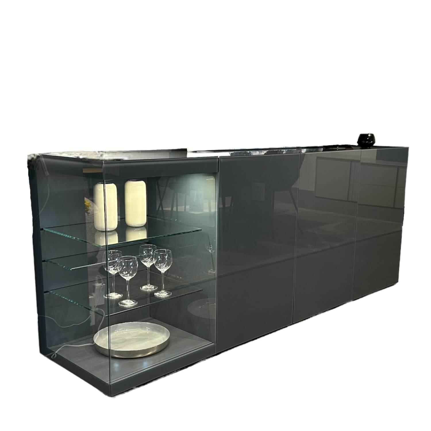 Sideboard Just Cube Light Klarglas Atlantic S82 Inkl Beleuchtung von Interlübke