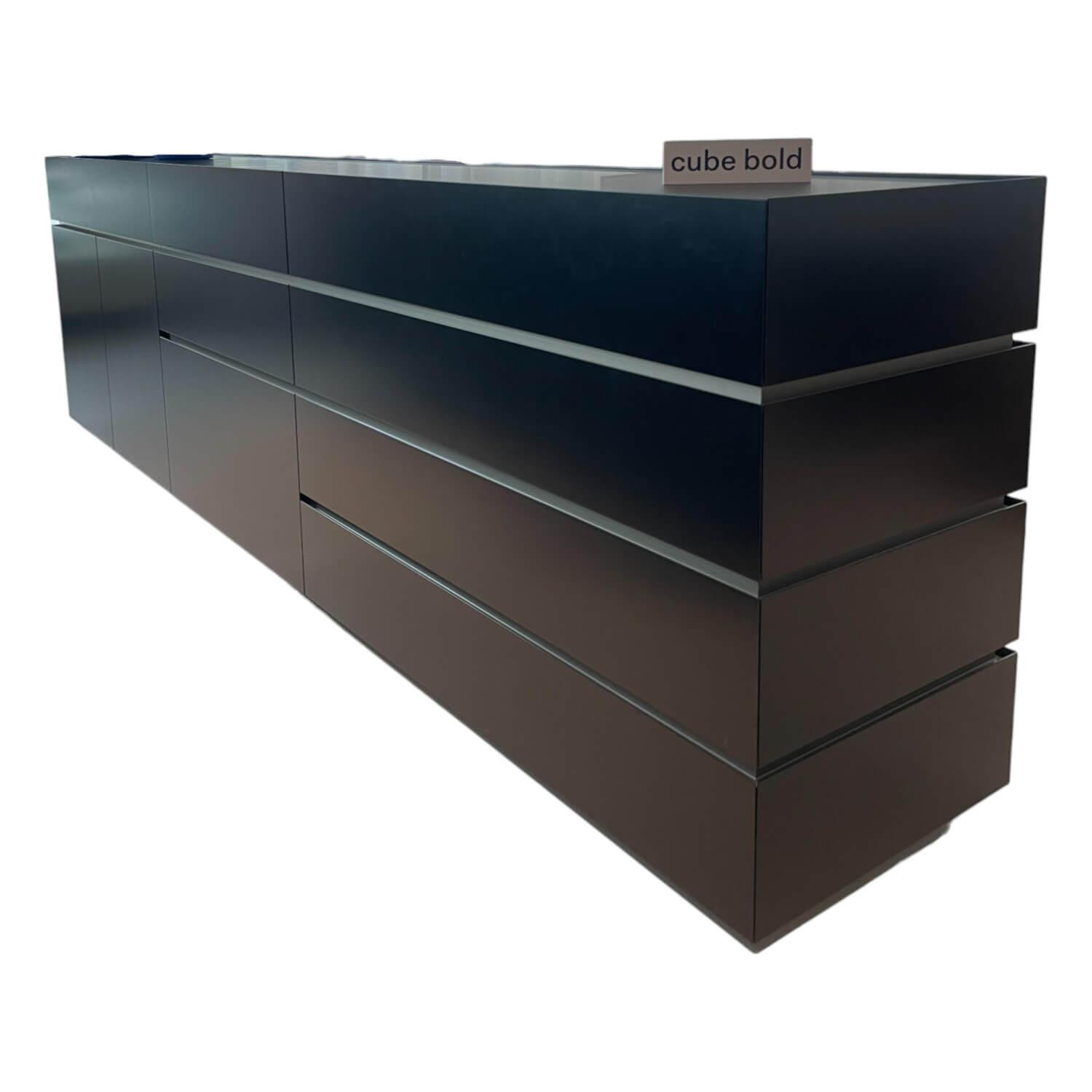 Raumteiler Sideboard Cube Bold M22 Onyxschwarz von Interlübke