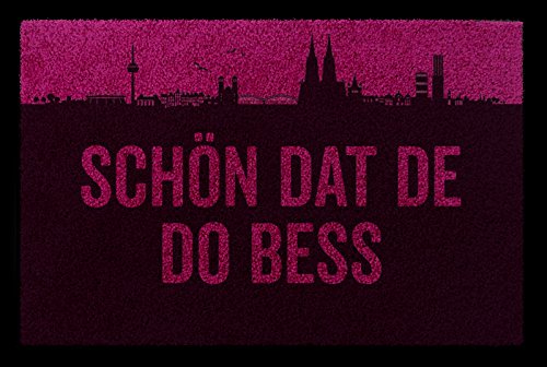 Interluxe FUSSMATTE Geschenk SCHÖN DAT DE DO BESS Köln Geschenk Einzug Fuchsia von Interluxe