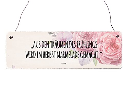 Holzschild Shabby AUS DEN TRÄUMEN DES FRÜHLINGS Marmelade Herbst Schild Spruch von Interluxe