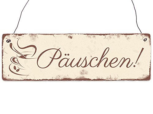 INTERLUXE Holzschild PÄUSCHEN Pause Geschenk Shabby Kaffee Vintage Türschild INTERLUXE Holzschild PÄUSCHEN Pause Geschenk Shabby Kaffee Vintage Türschild von Interluxe