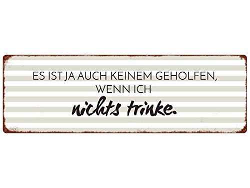INTERLUXE Metallschild Blechschild Es ist ja auch keinem geholfen Schild aus Metall mit lustigem Spruch Geschenkidee INTERLUXE Metallschild Blechschild Es ist ja auch keinem geholfen Schild aus Metall mit lustigem Spruch Geschenkidee von Interluxe