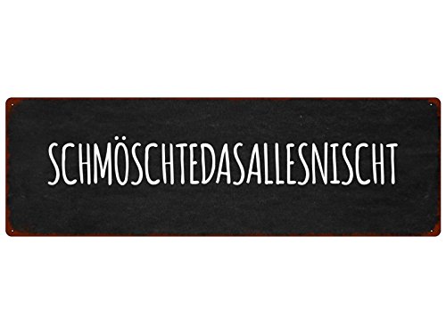 INTERLUXE Metallschild Türschild SCHMÖSCHTEDASALLESNISCHT Lustig Spruch Vintage Dekoration von Interluxe
