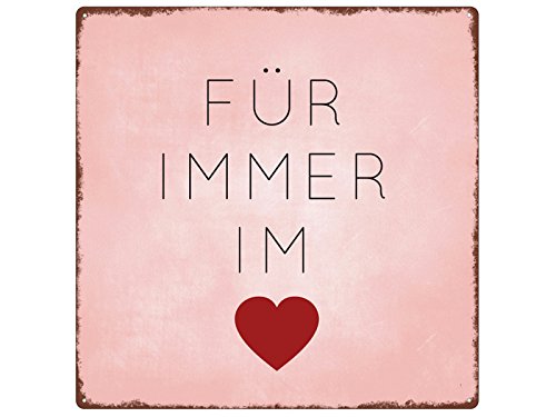 Interluxe 20x20cm METALLSCHILD Türschild FÜR Immer IM Herzen Spruch Partner Liebe Geschenk Interluxe 20x20cm METALLSCHILD Türschild FÜR Immer IM Herzen Spruch Partner Liebe Geschenk von Interluxe