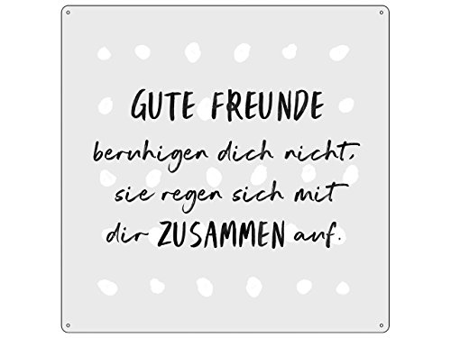 Interluxe 20x20cm METALLSCHILD Türschild Gute Freunde BERUHIGEN Dich Nicht Freundin Freund Interluxe 20x20cm METALLSCHILD Türschild Gute Freunde BERUHIGEN Dich Nicht Freundin Freund von Interluxe