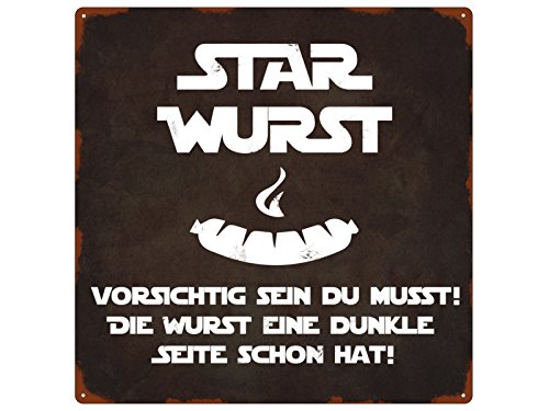 Interluxe 20x20cm METALLSCHILD Türschild Star Wurst Grillen Spruch Lustig Terrasse Deko Interluxe 20x20cm METALLSCHILD Türschild Star Wurst Grillen Spruch Lustig Terrasse Deko von Interluxe