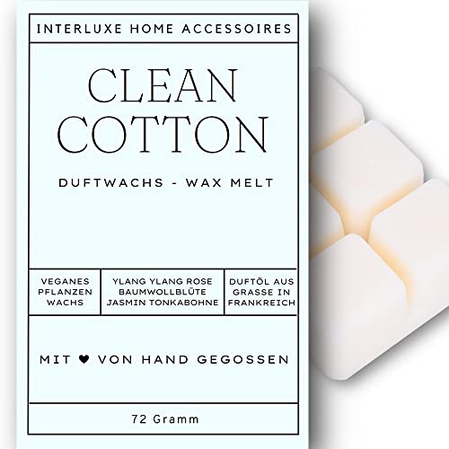 Interluxe Duftmelt Wachsmelt Clean Cotton angenehm duftend Waxmelt 100% pflanzlich Duftwachswürfel für Duftlampe Wachs mit Duftöl Indoor Melts Duftwachs für Aromalampe Interluxe Duftmelt Wachsmelt Clean Cotton angenehm duftend Waxmelt 100% pflanzlich Duftwachswürfel für Duftlampe Wachs mit Duftöl Indoor Melts Duftwachs für Aromalampe von Interluxe