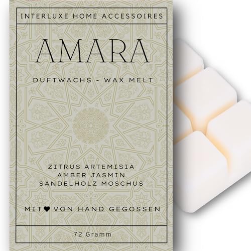 Interluxe Duftmelt Wachsmelt Duftwachs Amara orientalischer Duft duftendes Wachs Orient Duft Melt duftend Waxmelt 100% pflanzlich Duftwachswürfel Wachs mit Duftöl Melts von Interluxe