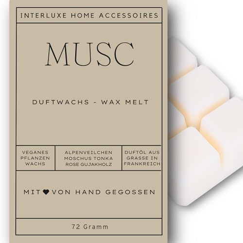Interluxe Duftmelt Wachsmelt Duftwachs Musc angenehm duftend Waxmelt 100% pflanzlich Duftwachswürfel Wachs mit Duftöl Melts Interluxe Duftmelt Wachsmelt Duftwachs Musc angenehm duftend Waxmelt 100% pflanzlich Duftwachswürfel Wachs mit Duftöl Melts von Interluxe