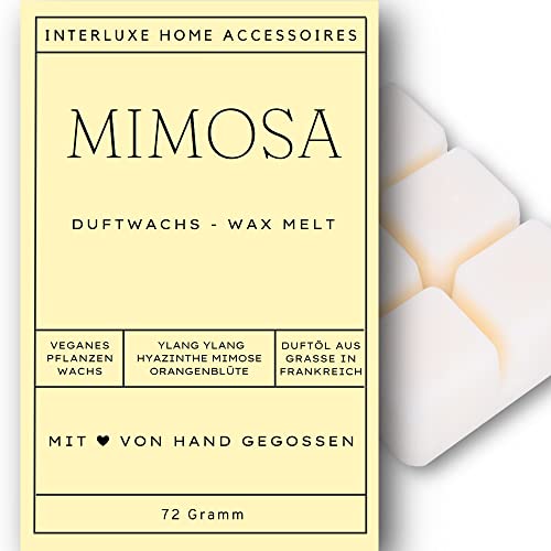 Interluxe Duftmelt Wachsmelt Mimosa Mimose angenehm duftend Waxmelt 100% pflanzlich Duftwachswürfel für Duftlampe Wachs mit Duftöl Indoor Melts Duftwachs für Aromalampe Interluxe Duftmelt Wachsmelt Mimosa Mimose angenehm duftend Waxmelt 100% pflanzlich Duftwachswürfel für Duftlampe Wachs mit Duftöl Indoor Melts Duftwachs für Aromalampe von Interluxe