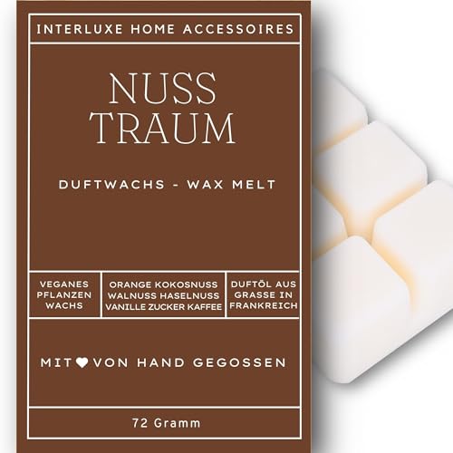 Interluxe Duftmelt Wachsmelt Nusstraum Duft angenehm duftend Waxmelt 100% pflanzlich Duftwachswürfel Wachs mit Duftöl Interluxe Duftmelt Wachsmelt Nusstraum Duft angenehm duftend Waxmelt 100% pflanzlich Duftwachswürfel Wachs mit Duftöl von Interluxe