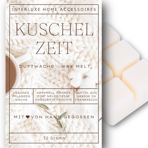 Interluxe Duftwachs Duft Kuschelzeit Duftnote Duftrichtung für Herbst Winter angenehm duftend Waxmelt 100% pflanzlich Duftwachswürfel Duftwachsblock Wachs mit Duftöl von Interluxe