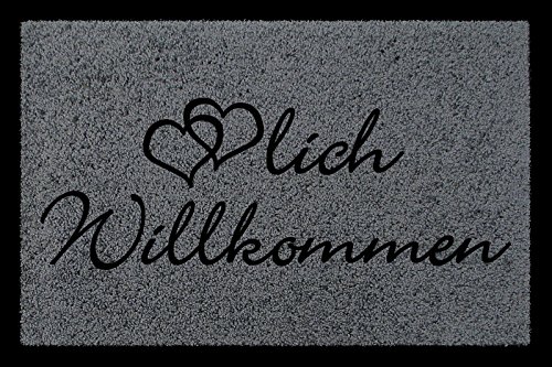 Interluxe FUSSMATTE Türmatte HERZLICH WILLKOMMEN Herz Geschenk Eingang Einzug Viele Farben Dunkelgrau Interluxe FUSSMATTE Türmatte HERZLICH WILLKOMMEN Herz Geschenk Eingang Einzug Viele Farben Dunkelgrau von Interluxe