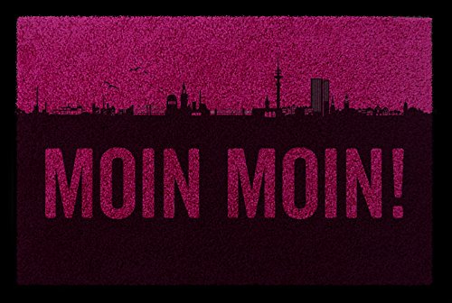 Interluxe FUSSMATTE Türmatte Moin Moin Hamburg Stadt Einzug Geschenk Schmutzmatte Fuchsia Interluxe FUSSMATTE Türmatte Moin Moin Hamburg Stadt Einzug Geschenk Schmutzmatte Fuchsia von Interluxe