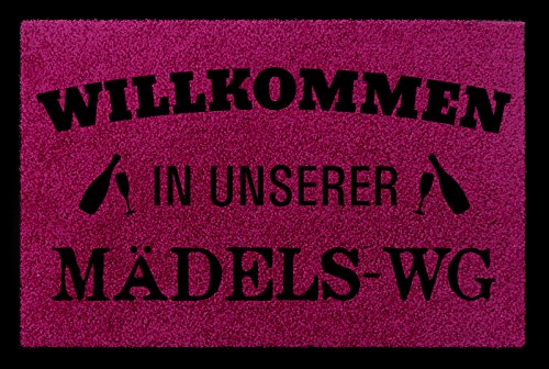 Interluxe FUSSMATTE Türmatte WILLKOMMEN IN UNSERER MÄDELS-WG Frau Eingang Flur Geschenk Fuchsia Interluxe FUSSMATTE Türmatte WILLKOMMEN IN UNSERER MÄDELS-WG Frau Eingang Flur Geschenk Fuchsia von Interluxe