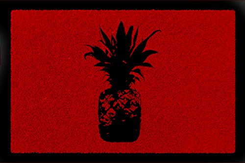 Interluxe FUSSMATTE Türvorleger Ananas Sommer Obst Terrasse Flur Geschenk Trend Rot von Interluxe