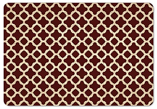 Interluxe Fußmatte 40x60 cm - Bascom Motive Bordeaux - rutschfeste Fussmatte, Türmatte, Modern, Muster von Interluxe