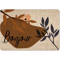 Interluxe Fußmatte 40x60 cm Bonjour Abstract Fussmatte Begrüßung Natur Beige Boho Midcentury Dekomatte Türmatte Zuhause Wohnung Eingang von Interluxe