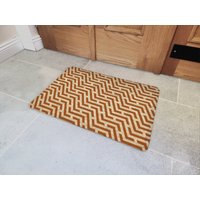 Interluxe Fußmatte 40x60 cm - Geometric Pattern C Rutschfeste Fussmatte Abstract Muster Midcentury Matte Eingang Haustür Dekomatte von Interluxe