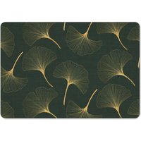 Interluxe Fußmatte 40x60 cm - Ginko Grün Rutschfeste Fussmatte, Luxus, Türmatte, Fußabtreter von Interluxe
