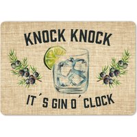 Interluxe Fußmatte 40x60 cm - Knock It's Gin O Clock Rutschfeste Fussmatte, Gin-Liebhaber, Freunde von Interluxe
