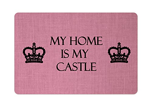Interluxe Fußmatte 40x60 cm - My Home is My Castle - rutschfeste Fussmatte als Geschenk für Freunde, Familie & Bekannte, Wohlfühlen, Zuhause, Heimat Pale von Interluxe