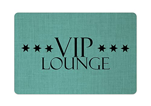Interluxe Fußmatte 40x60 cm - VIP Lounge - rutschfeste Fussmatte, Türmatte, Fußabtreter, Bar, Club Türkis von Interluxe