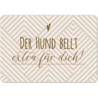 Interluxe Fußmatte Türmatte Der Hund Bellt Extra Für Dich Herz Lustig Willkommen Rutschfester Türvorleger Besuch Gäste Wellcome Home von Interluxe