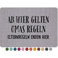 Interluxe Fußmatte Viele Farben - Ab Hier Gelten Omas Regeln Farben, Rutschfeste Fussmatte Als Geschenk, Türmatte von Interluxe