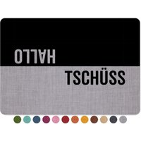 Interluxe Fußmatte Viele Farben - Hallo Tschüss Rutschfeste Fussmatte Als Geschenk Für Freunde, Familie & Bekannte, Zuhause von Interluxe