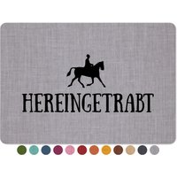 Interluxe Fußmatte Viele Farben - Hereingetrabt Rutschfeste Fussmatte Für Pferdeliebhaber, Hof, Stall, Reiten von Interluxe