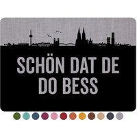 Interluxe Fußmatte Viele Farben - Schön Dat De Do Bess Rutschfeste Fussmatte, Heimat, Lustige Begrüßung, Köln von Interluxe