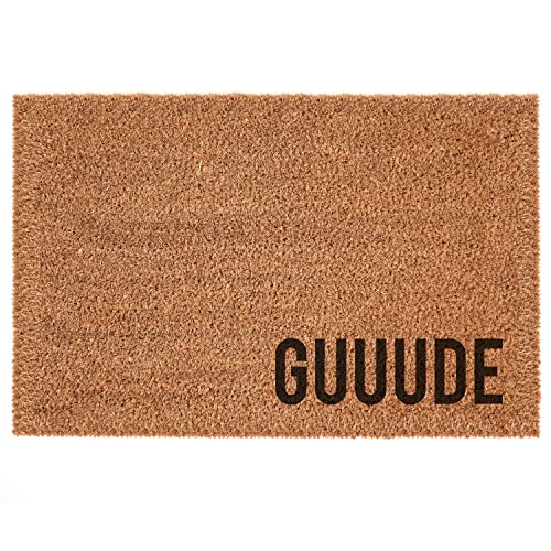 Interluxe Fußmatte aus Kokos - GUUUDE - Kokosmatte als Geschenk zum Einzug, Kokosfußmatte 100% Made in Germany Türmatte (50 x 70 cm) von Interluxe