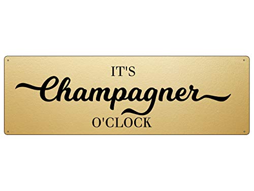 Interluxe Gold Optik Metallschild It's Champagne O'CLOCK Fest Party Feier Wanddekoration Interluxe Gold Optik Metallschild It's Champagne O'CLOCK Fest Party Feier Wanddekoration von Interluxe
