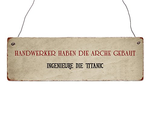 Interluxe Holzschild Handwerker HABEN DIE Arche GEBAUT Spruch Lustig Geschenk von Interluxe